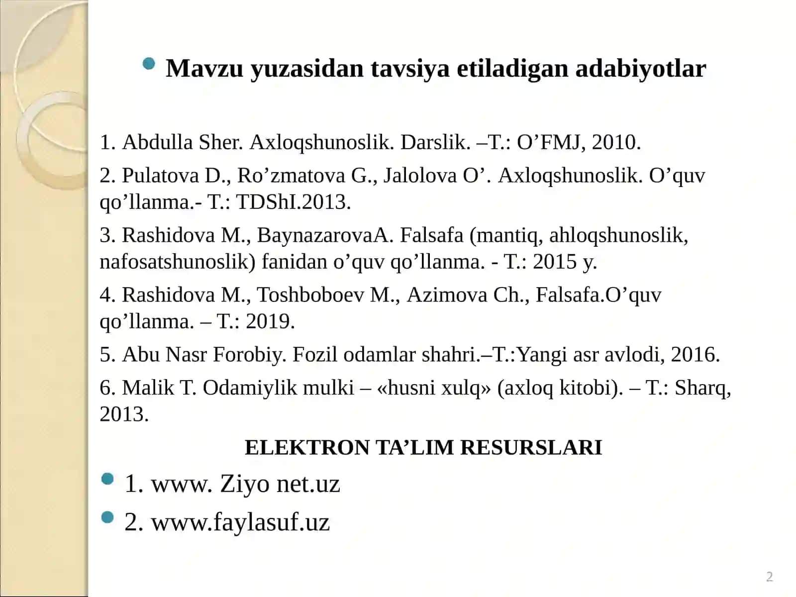"Etika" fanining predmeti va jamiyat hayotidagi ahamiyati 2