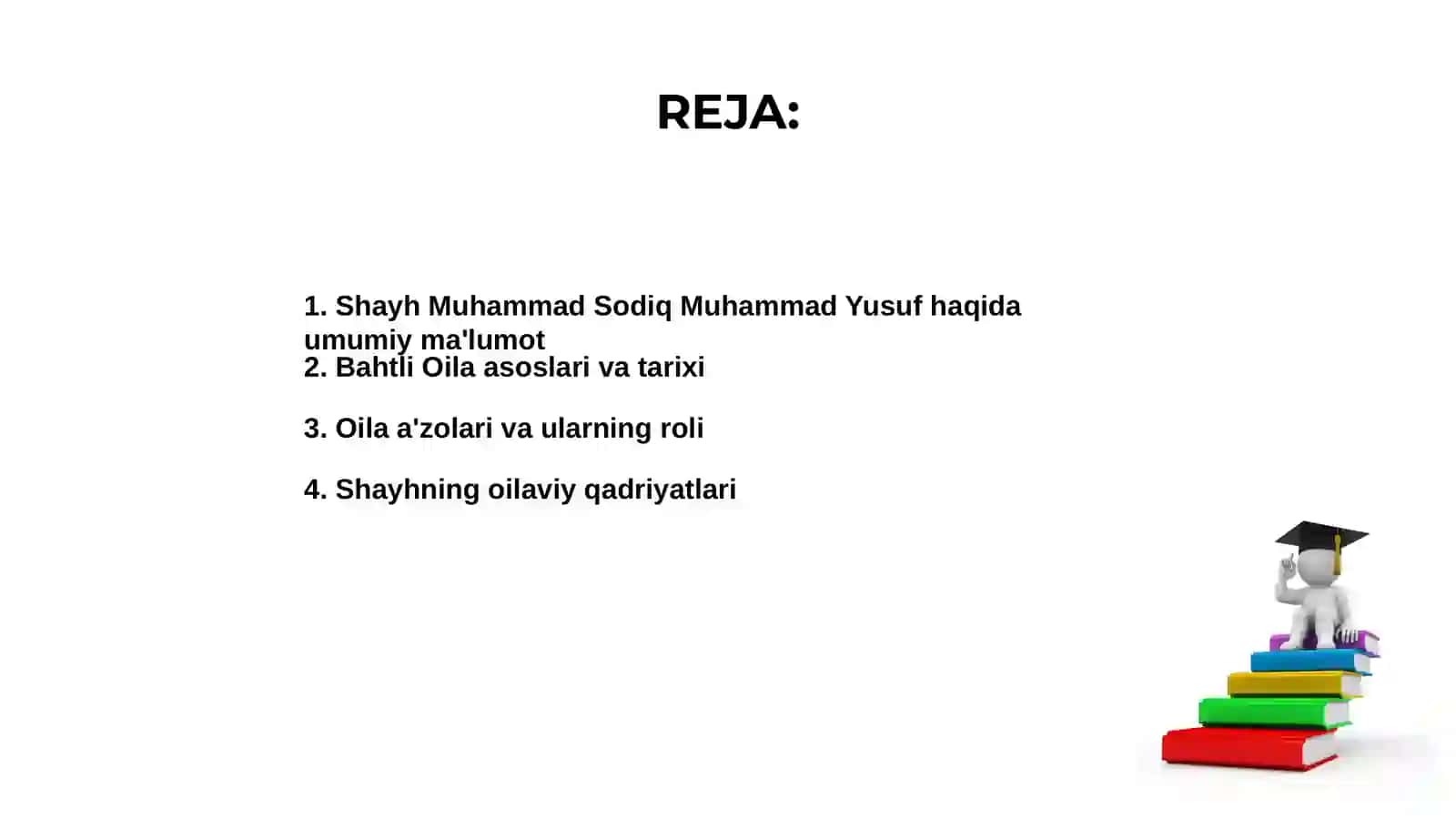 Shayh Muhammad Sodiq Muhammad Yusufning bahtli Oila asari haqida 2