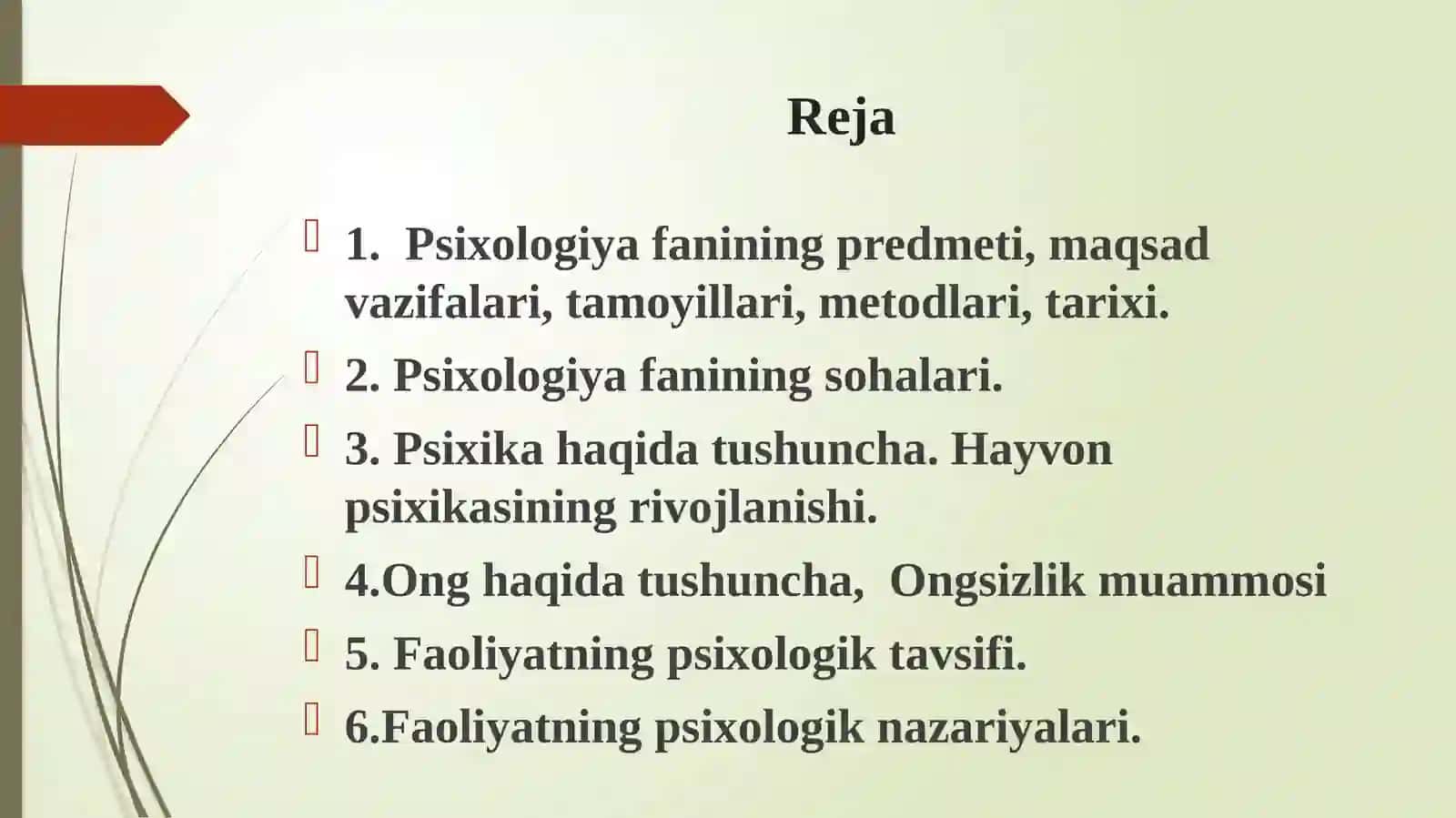 Umumiy psixologiya fanining predmeti, vazifalari va metodlari 2