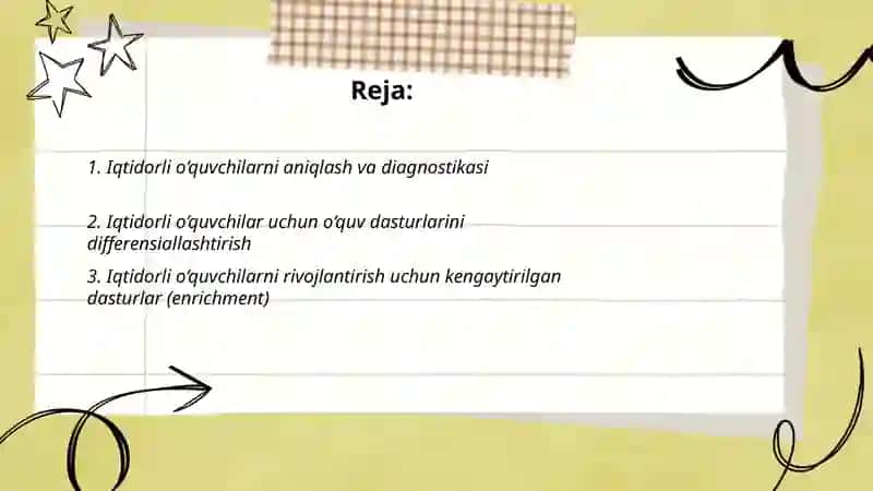 Iqtidorli o‘quvchilarni aniqlash va diagnostika 2