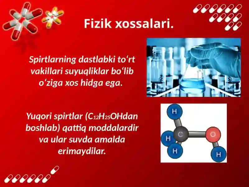 Spirtlar xossalari 2