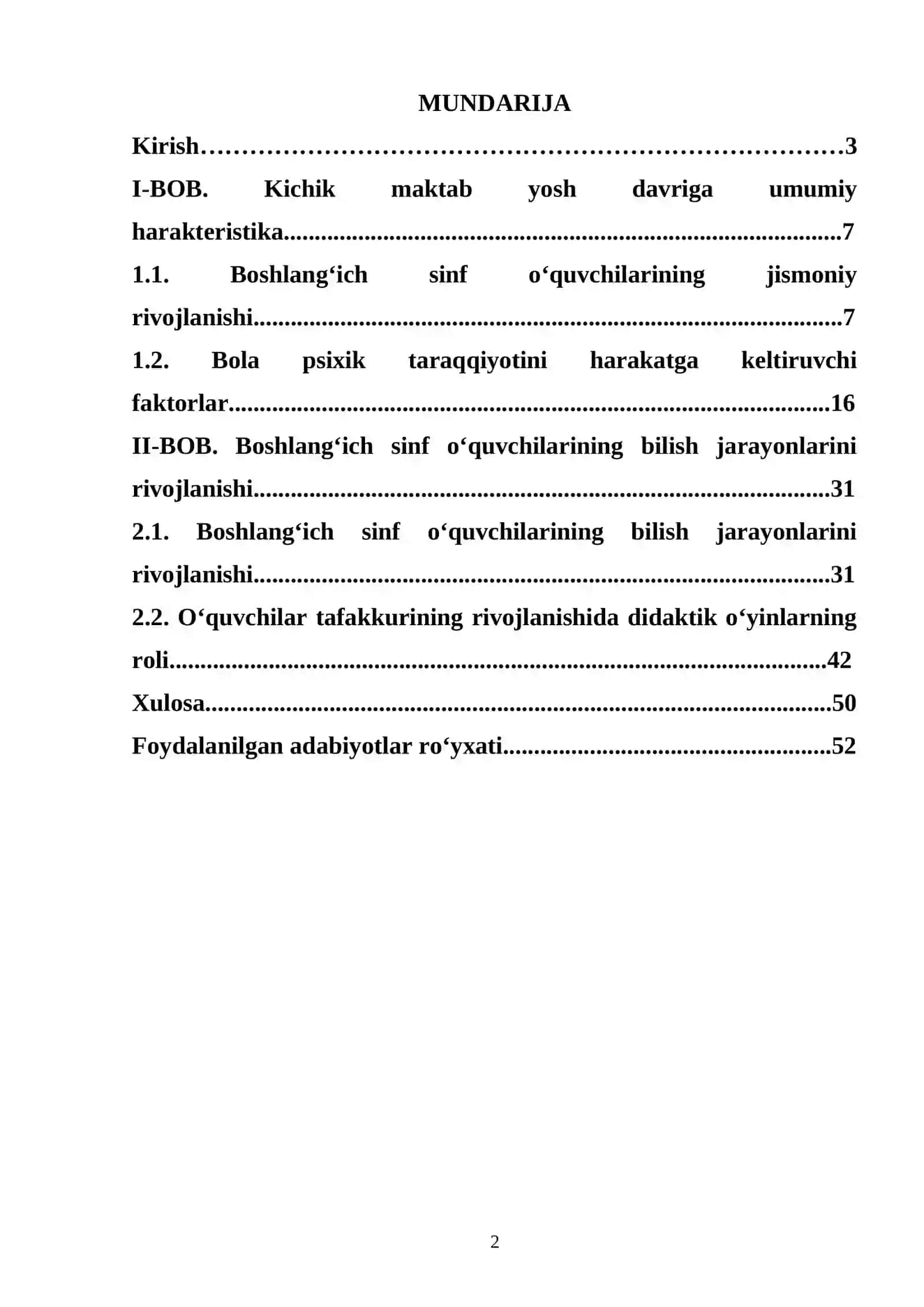 “Boshlang‘ich sinf о‘quvchilari tafakkurining rivojlanishida didaktik о‘yinlarning roli” 2