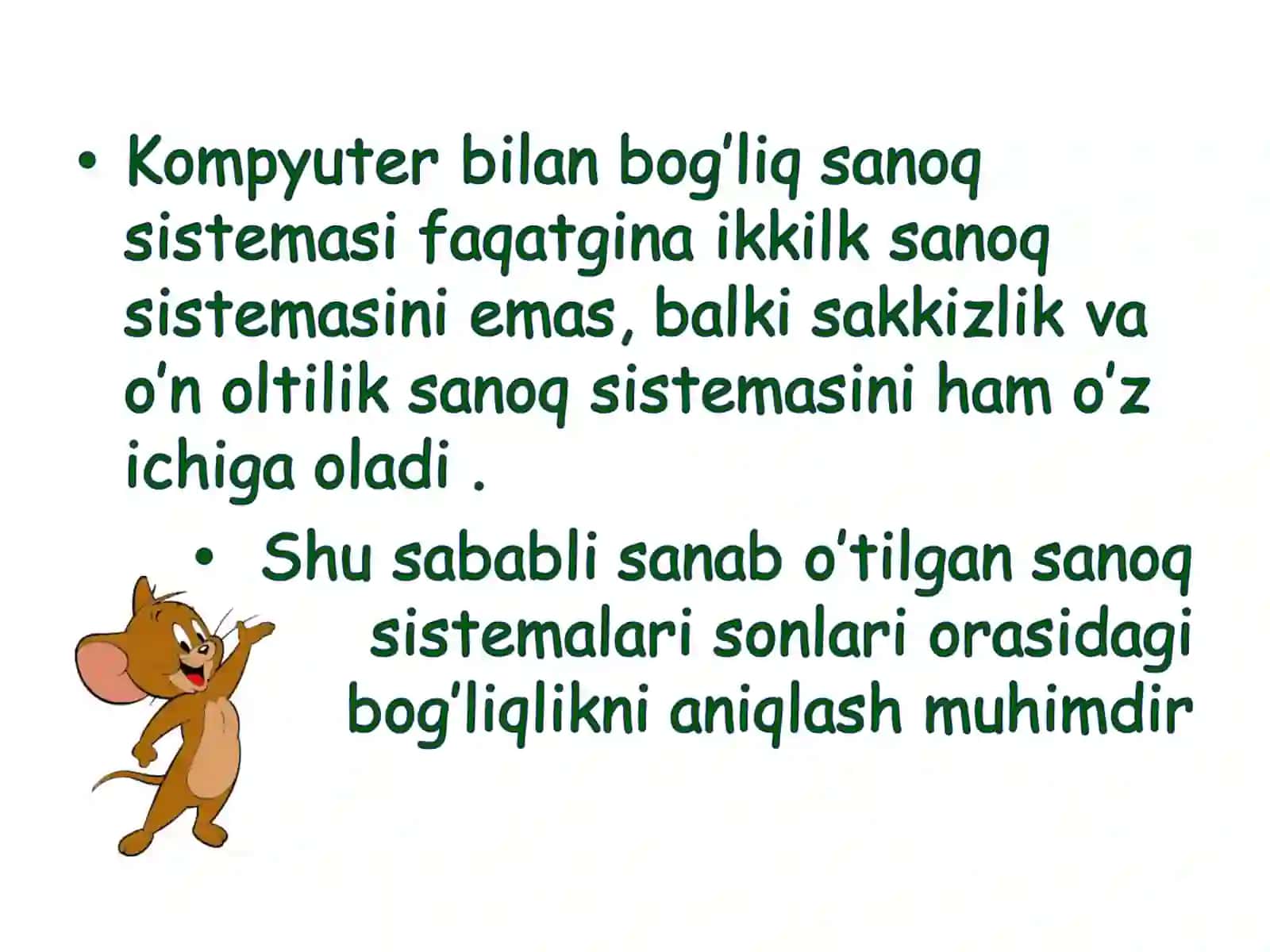 Sanoq Sistemasi Bosqichlari 2