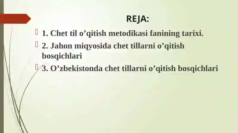 CHET TILLАRNIOʼQITISHMETODIKАSINING QISQАCHАTАRIXI 2