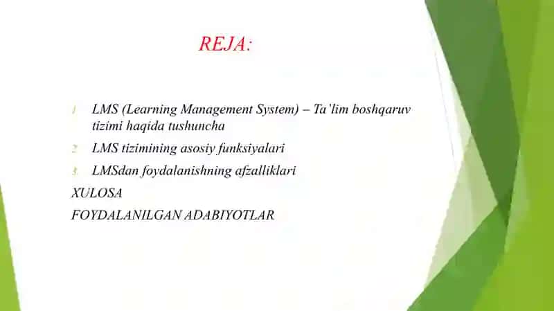 LMS(LEORNING MANAGEMENT SYSTEM) - TA'LIM BOSHQARUV TIZIMLARI 2