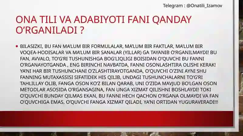 Ona tili va adabiyoti fanidan milliy sertifikat imtihoni tayyorgarligi 2