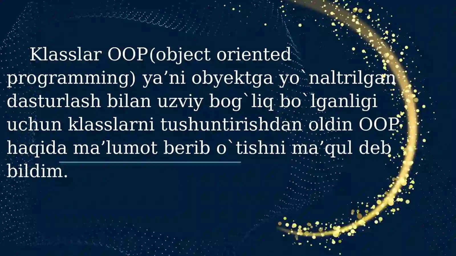 Klasslardan amaliyotda foydalanish bo`yicha mashqlar 2