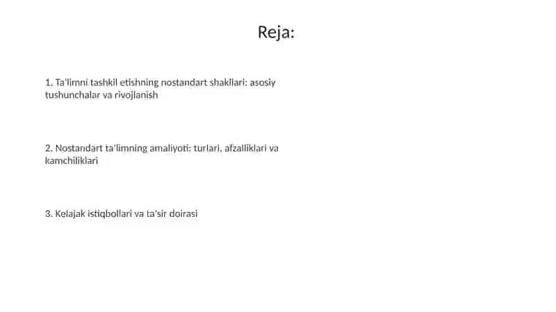 Ta'limni tashkil etishning noanʼanaviy shakllari 2