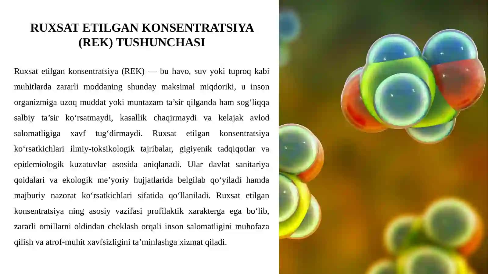 Ruxsat etilgan konsentratsiya turlari va o‘lchov birliklari 2