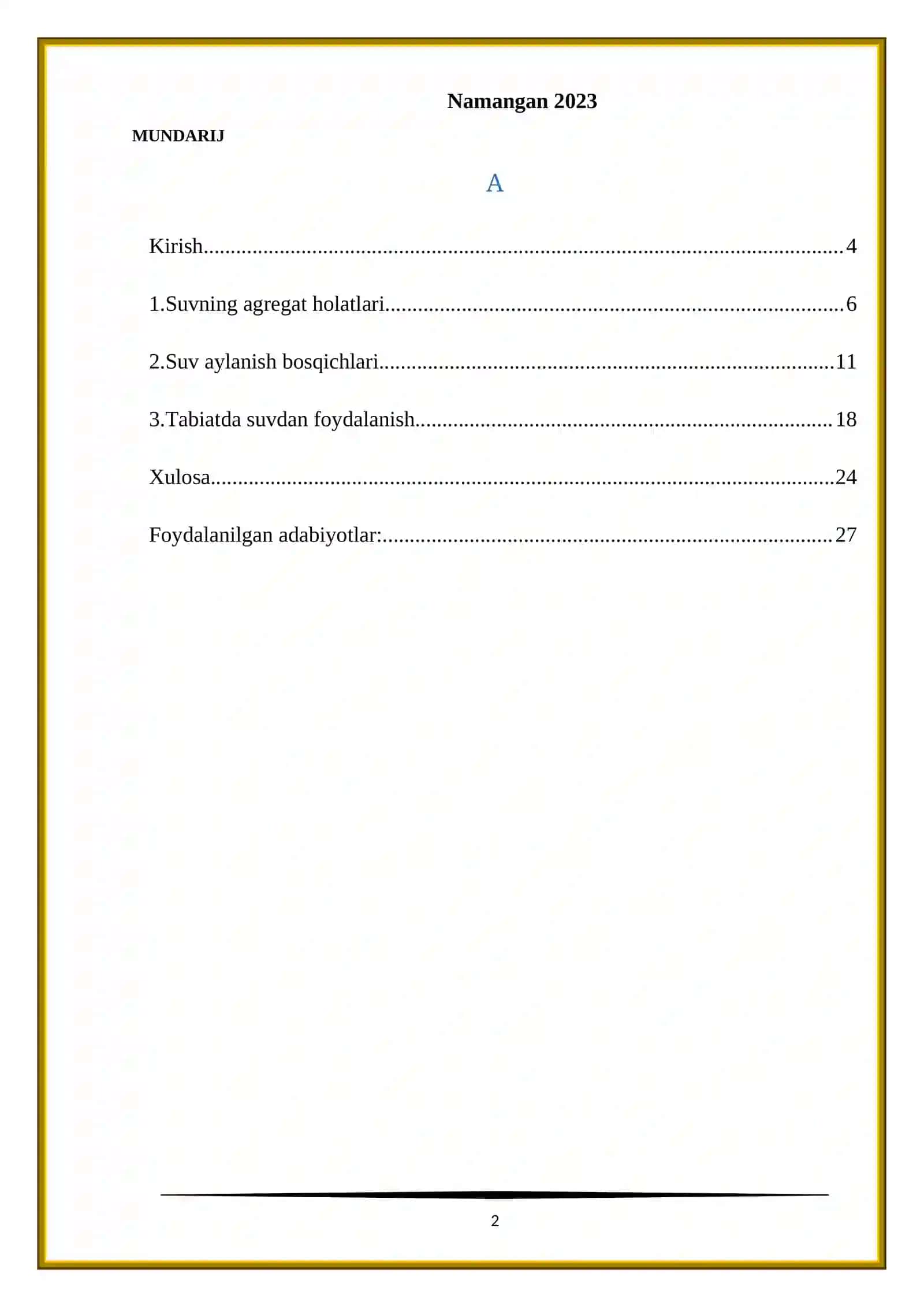 Tabiatda suvning aylanishi 2