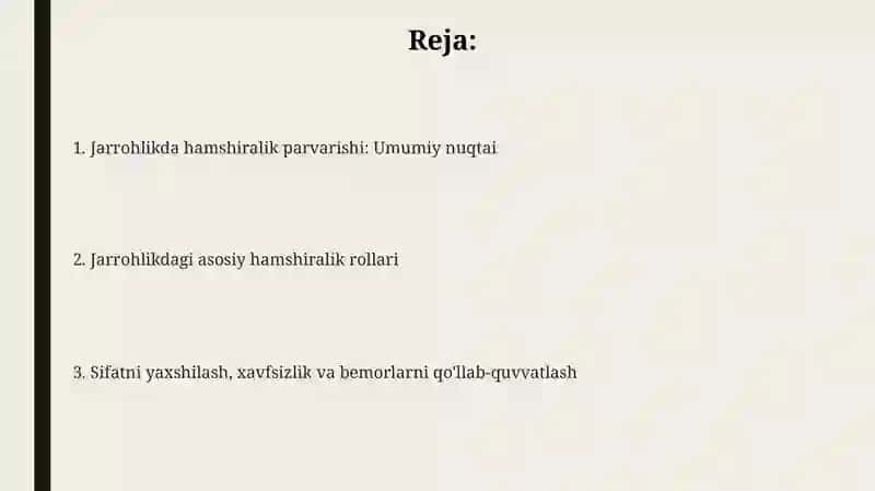 Xirurgiyada hamshiralik ishi 2
