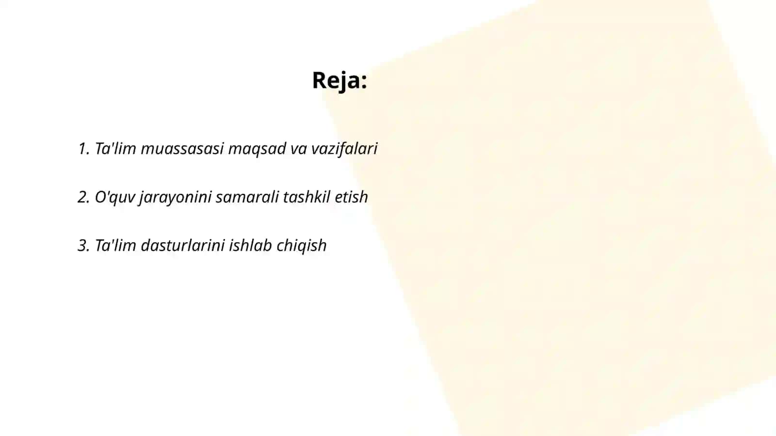 Ta'lim muassasasi maqsad va vazifalari 2