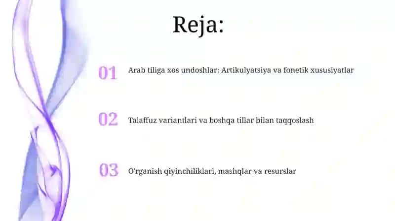 Arabtiligaxosundoshtovushlar 2