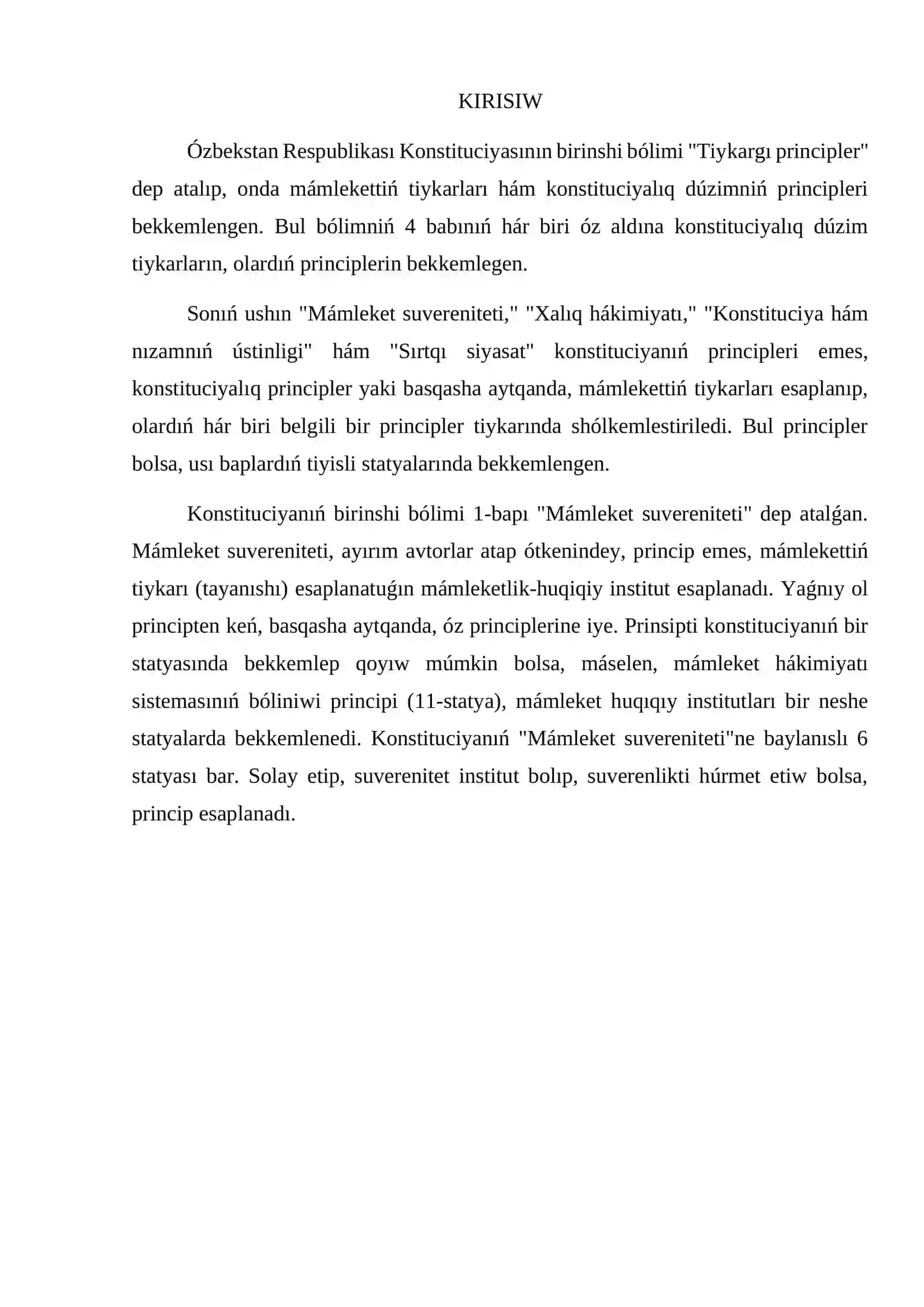 Ózbekstan respublikasiniń konstituciyaliq sıstemasınıń principleri 2