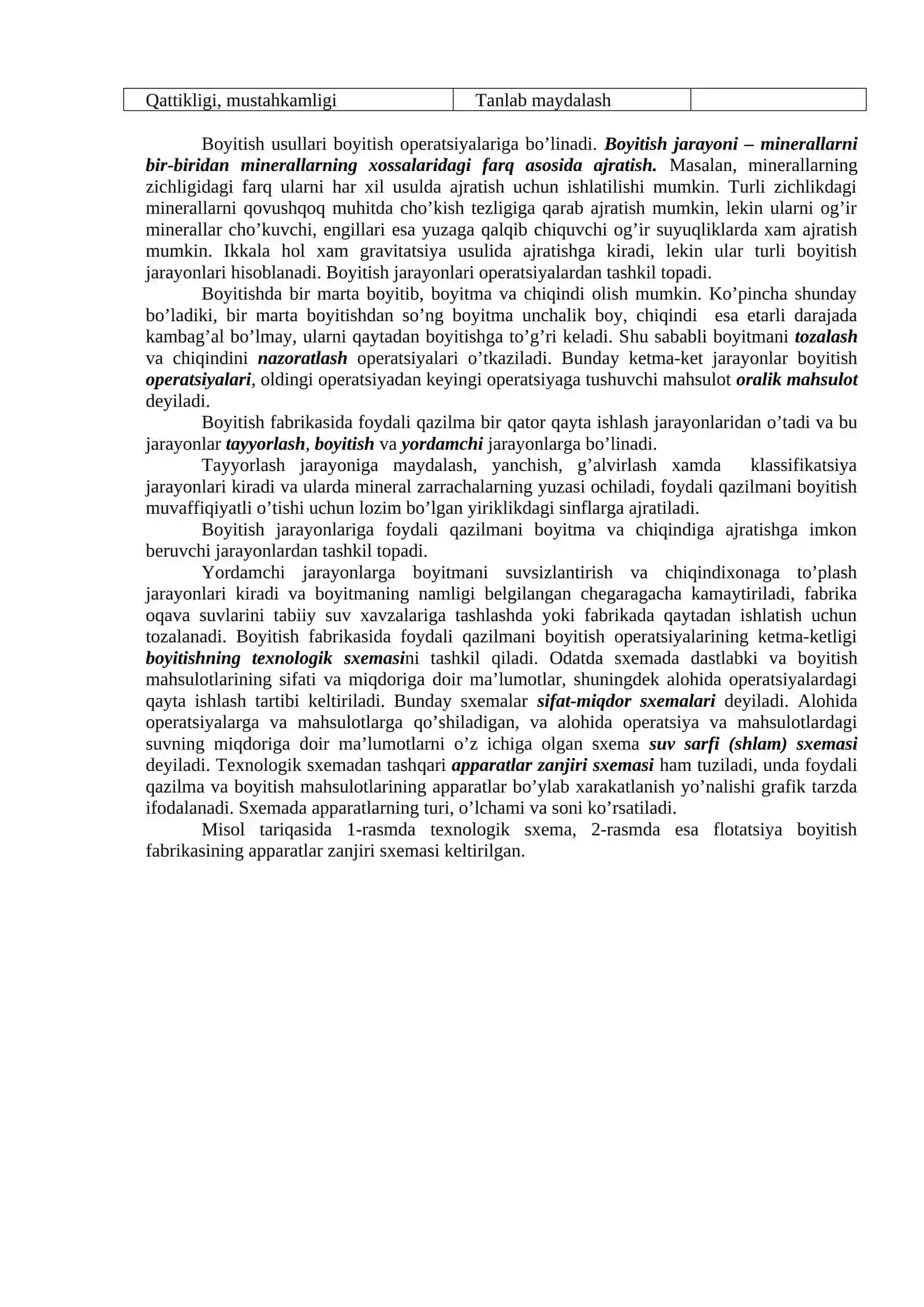 2-Ma’ruza: Metalli rudalarni boyitishning texnologik ko‘rsatkichlari 2