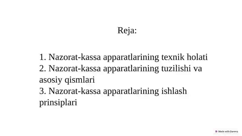 Nazorat-kassa apparatlarini texnik holati 2