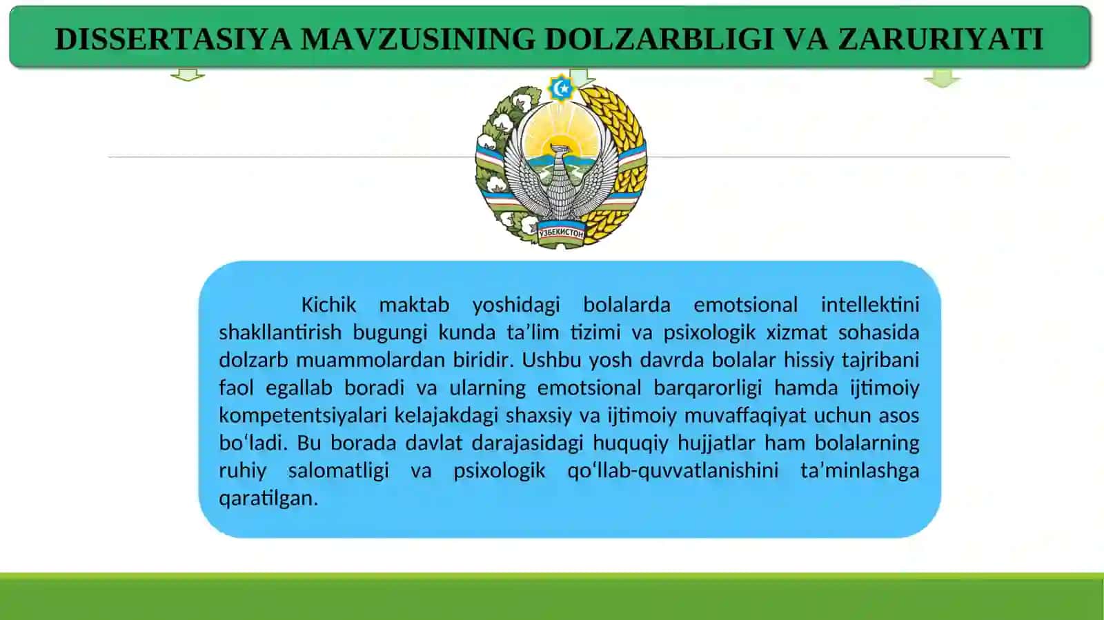 KICHIK MAKTAB YOSHI BOLALARIDA EMOTSIONAL INTELLEKTNI SHAKLLANTIRISHNING PSIXOLOGIK 2