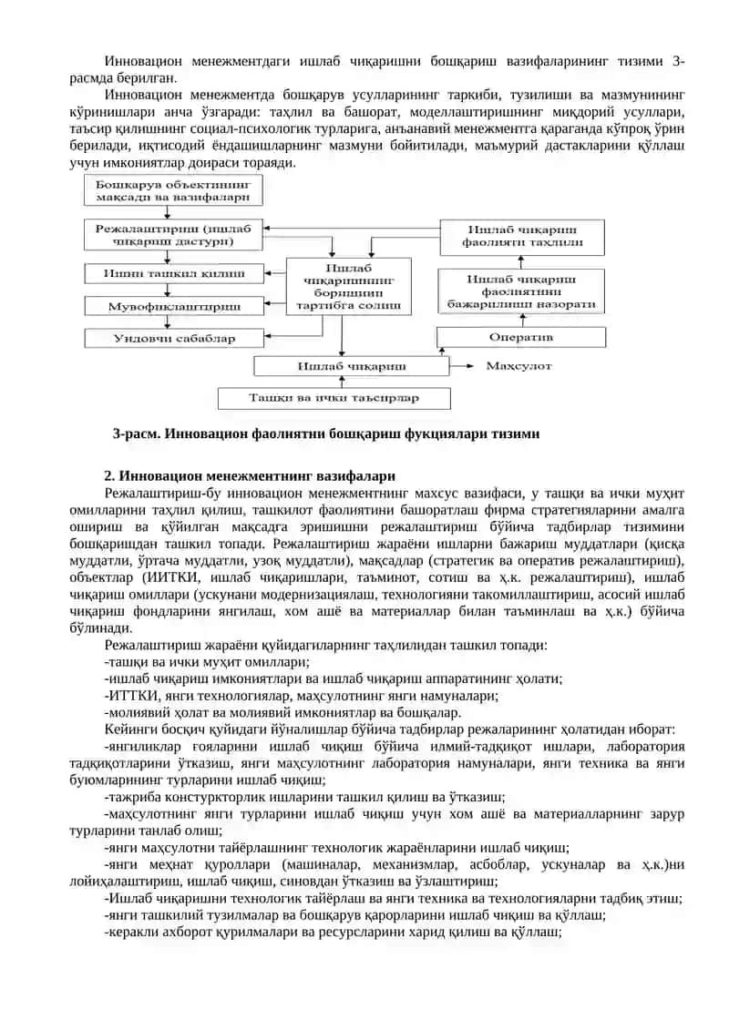 Инновацион иқтисодиёт усуллари ва вазифалари 2