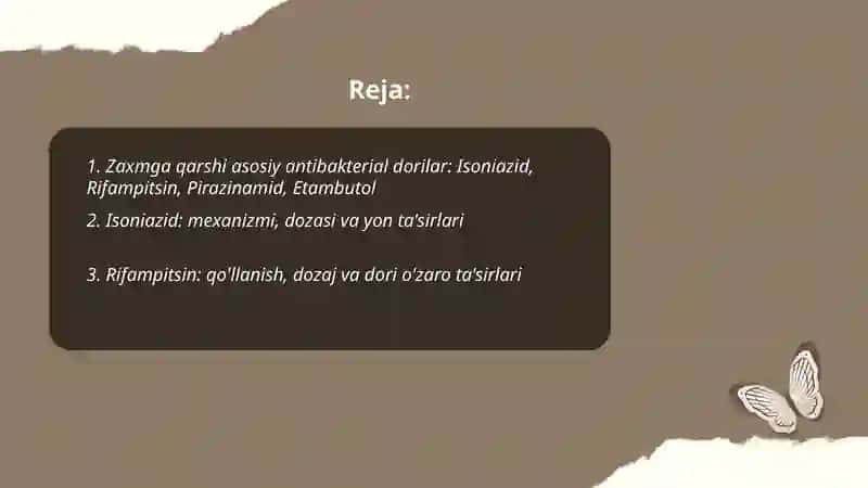 Zaxmga silga qarshi dori vositalar 2