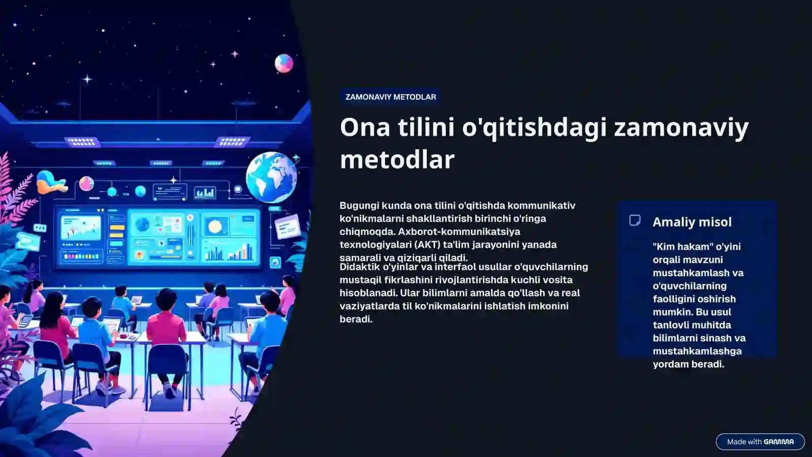 Ona tilini o'qitishga oid o'quv dasturlari va zamonaviy yondashuvlar 2