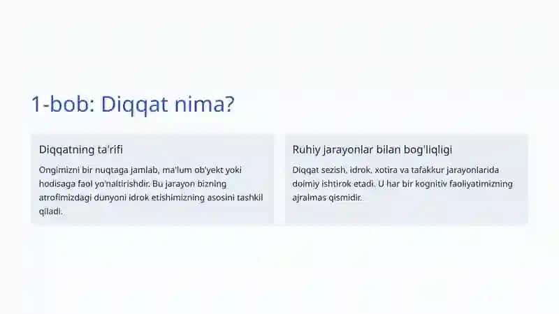 Diqqatning fiziologik asoslari 2