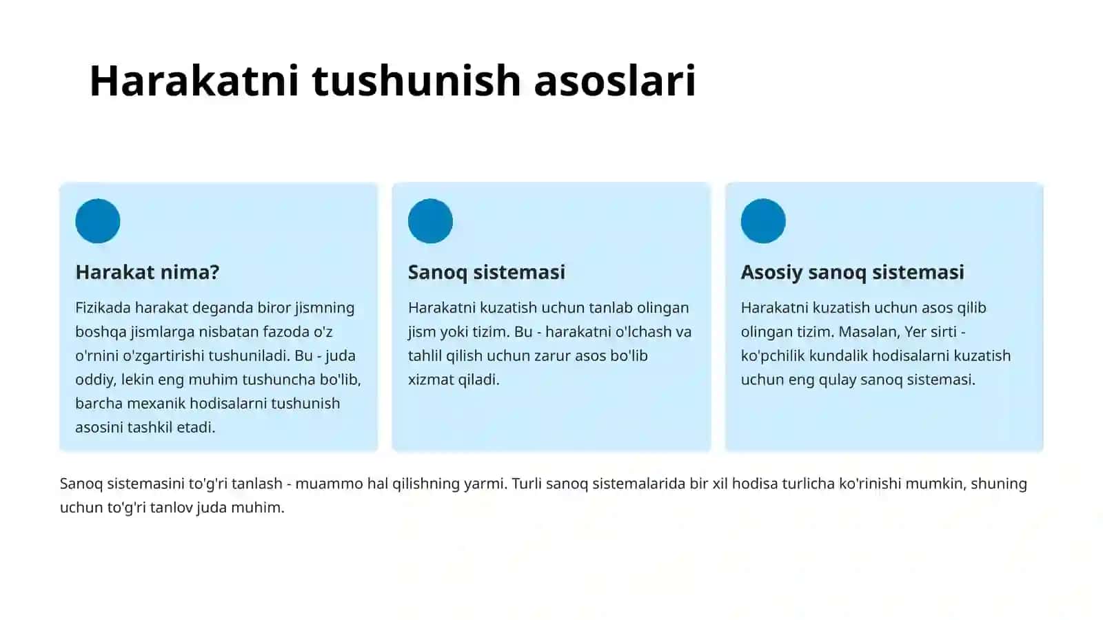 Nuqtaning murakkab harakati sanoq sistemalaridan tortib korolius kuchigacha 2