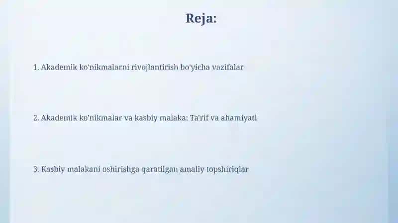 Kasbiy kompetentsiyani shakllantirish va baholash 2