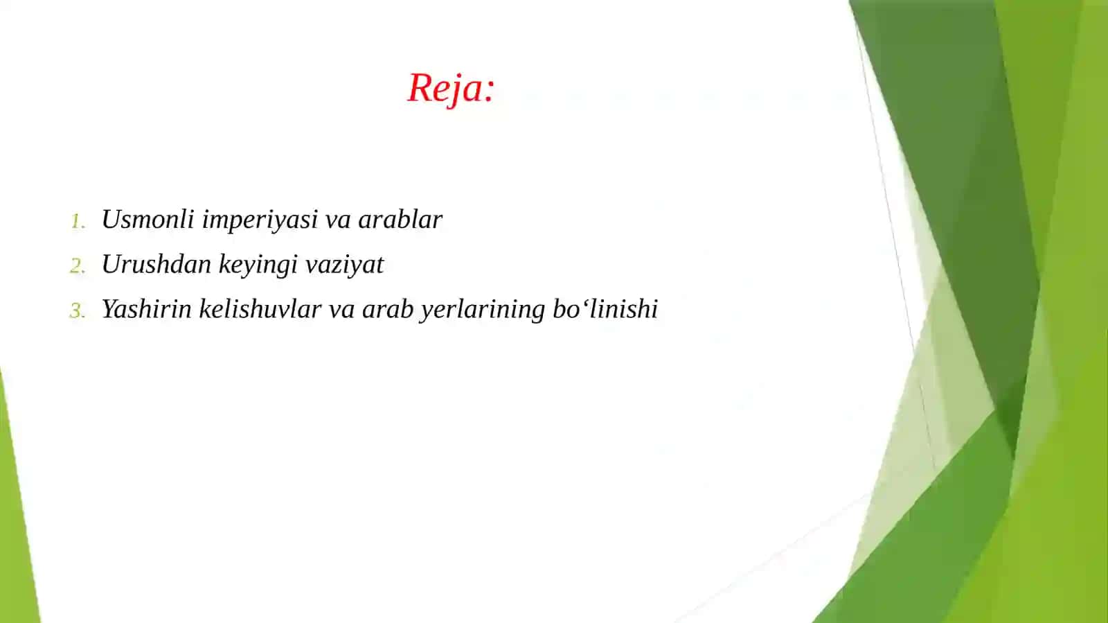 1-jahon urushi davrida arab davlatlari 2