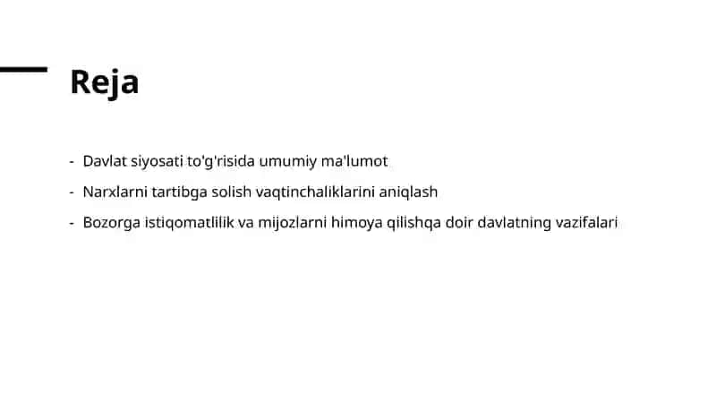 Davlatning narh siyosati maqsadi va vazifalari 2