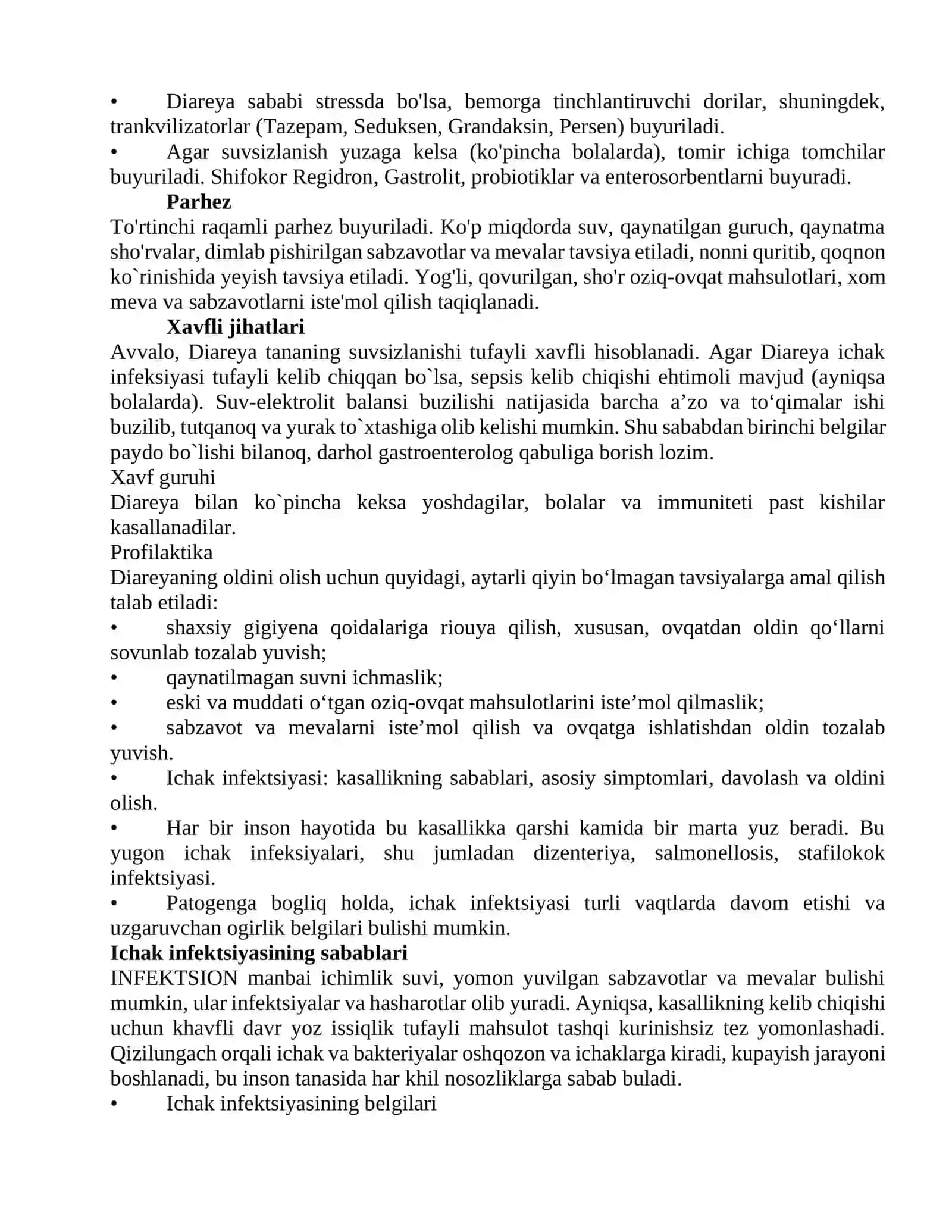 Ichak infeksiyalari oilasiga qo’zg’atuvchilar keltirib chiqaradigan kasalliklarning lobaratoriya diagnostikasi 2
