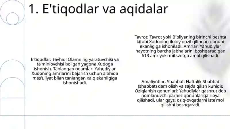 Yahudiylik TaʼLimoti Anana Va Marosimlari 2