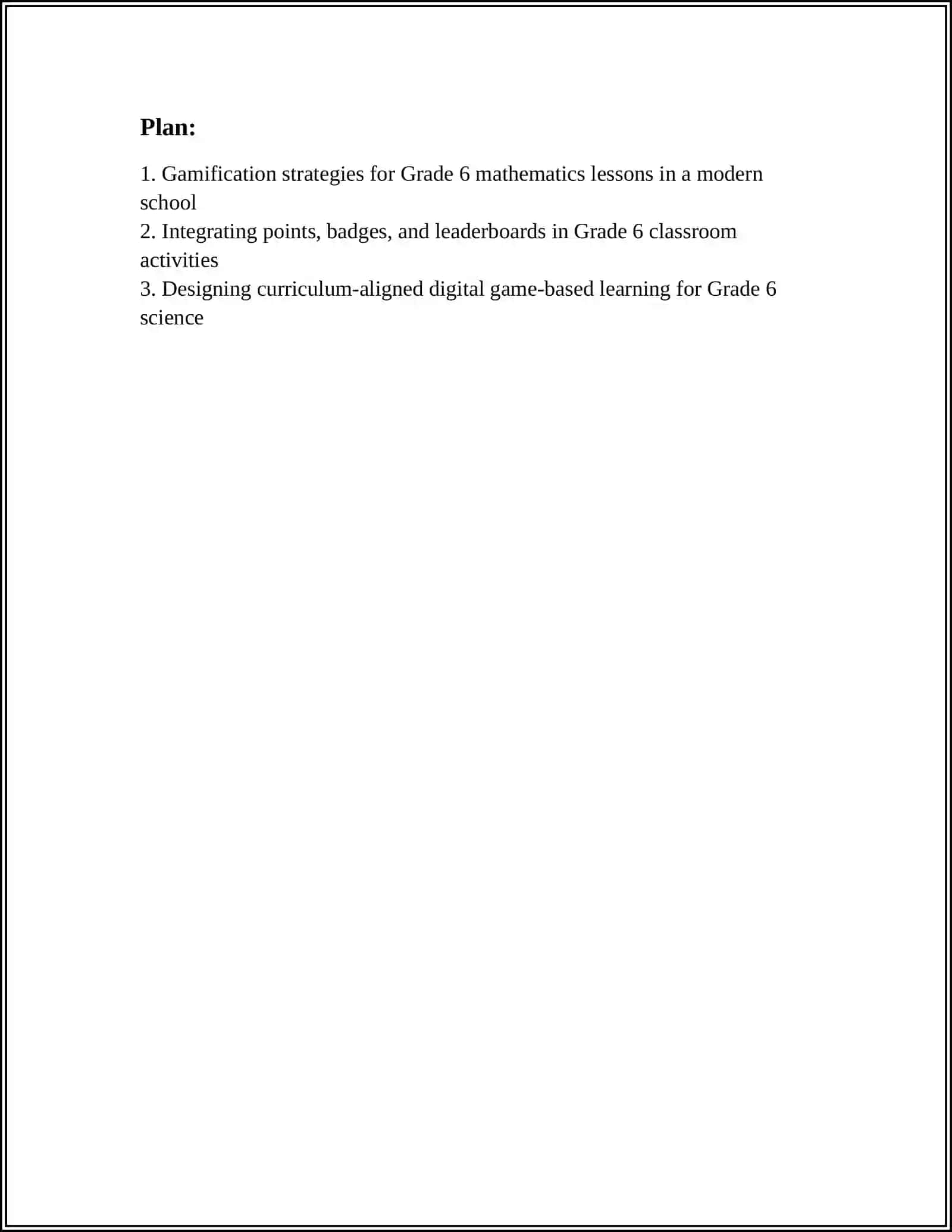 GAME ELEMENTS IN GRADE 6 LESSONS 2