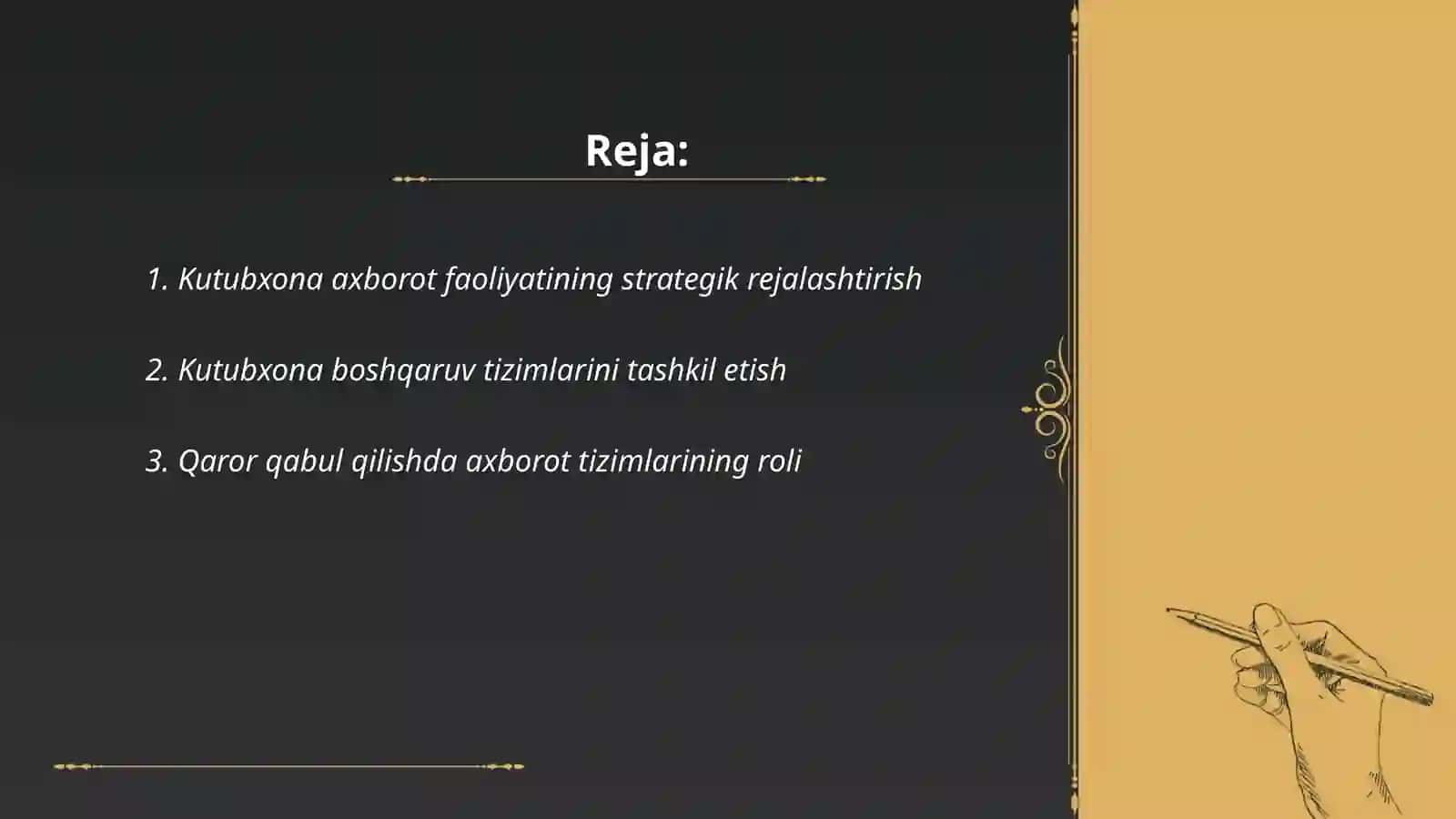Kutubxona axborot faoliyatini boshqarish 2