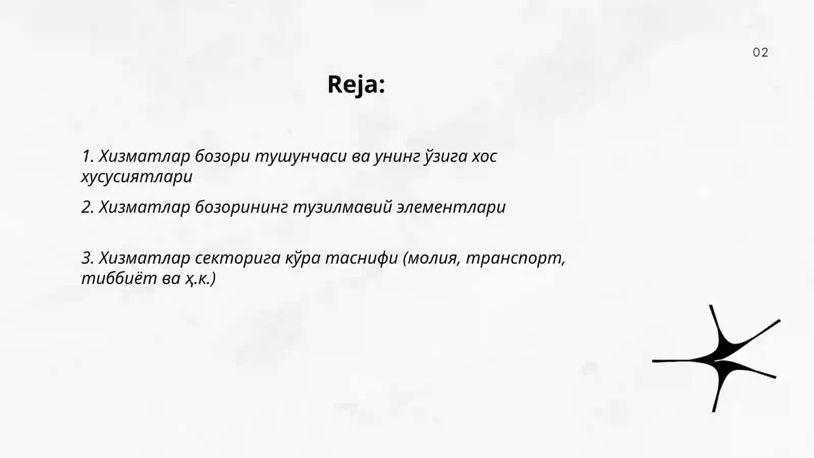 Хизматлар бозори тузилмаси ва шакилланиши уларнинг хусусиятлари 2