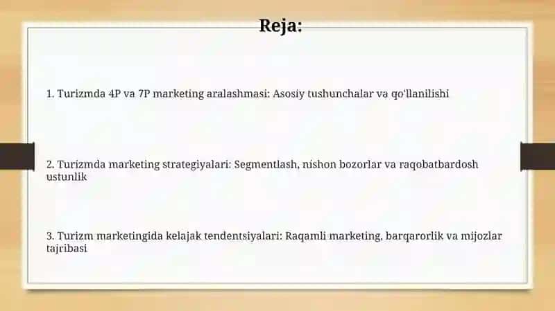 4P va 7P marketing turizm 2