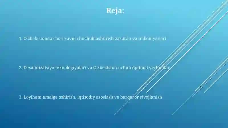 O'zbekiston sharoitida har suvni chuchuklashtirish gʻoyasi 2