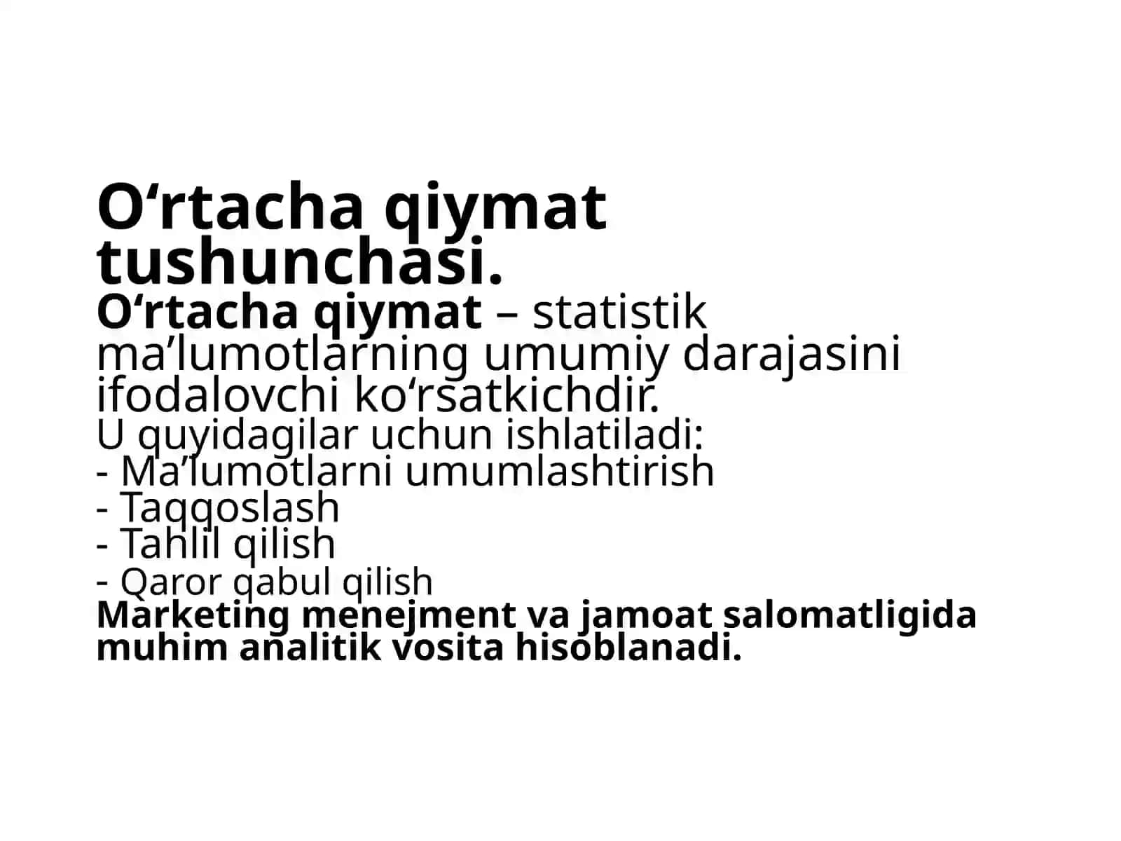 Jamoat salomatligi. Marketing menejment fani 2