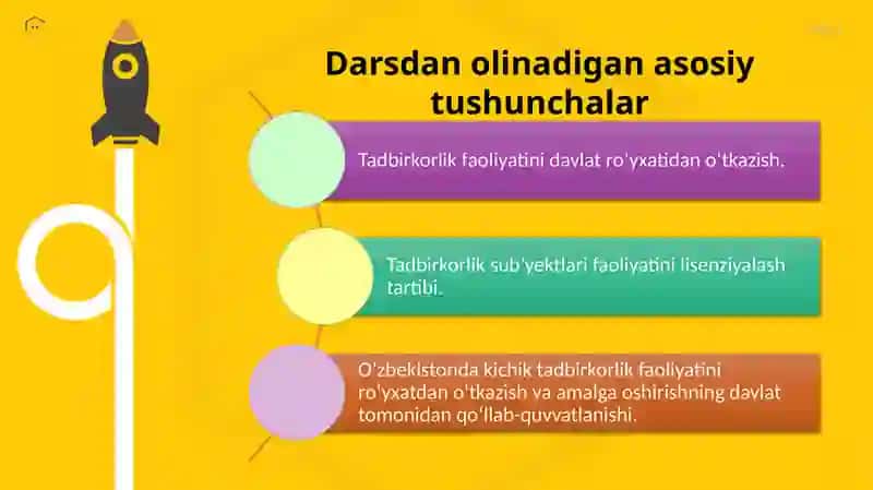 Tadbirkorlikni Davlat Ro‘yxatidan O‘tkazish 2