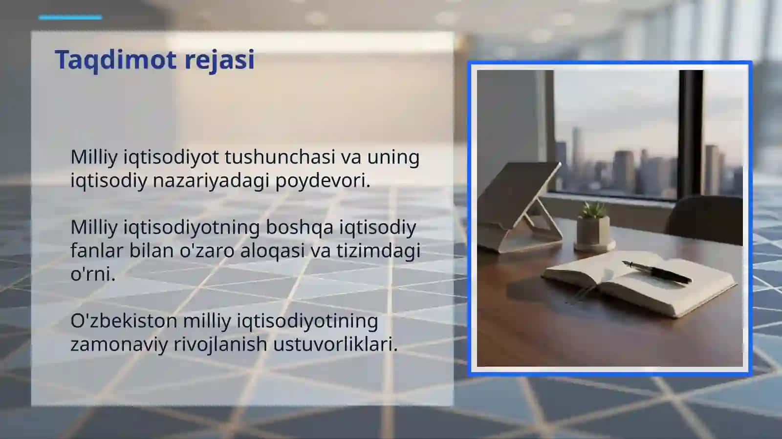 Milliy iqtisodiyotning o'rni 2