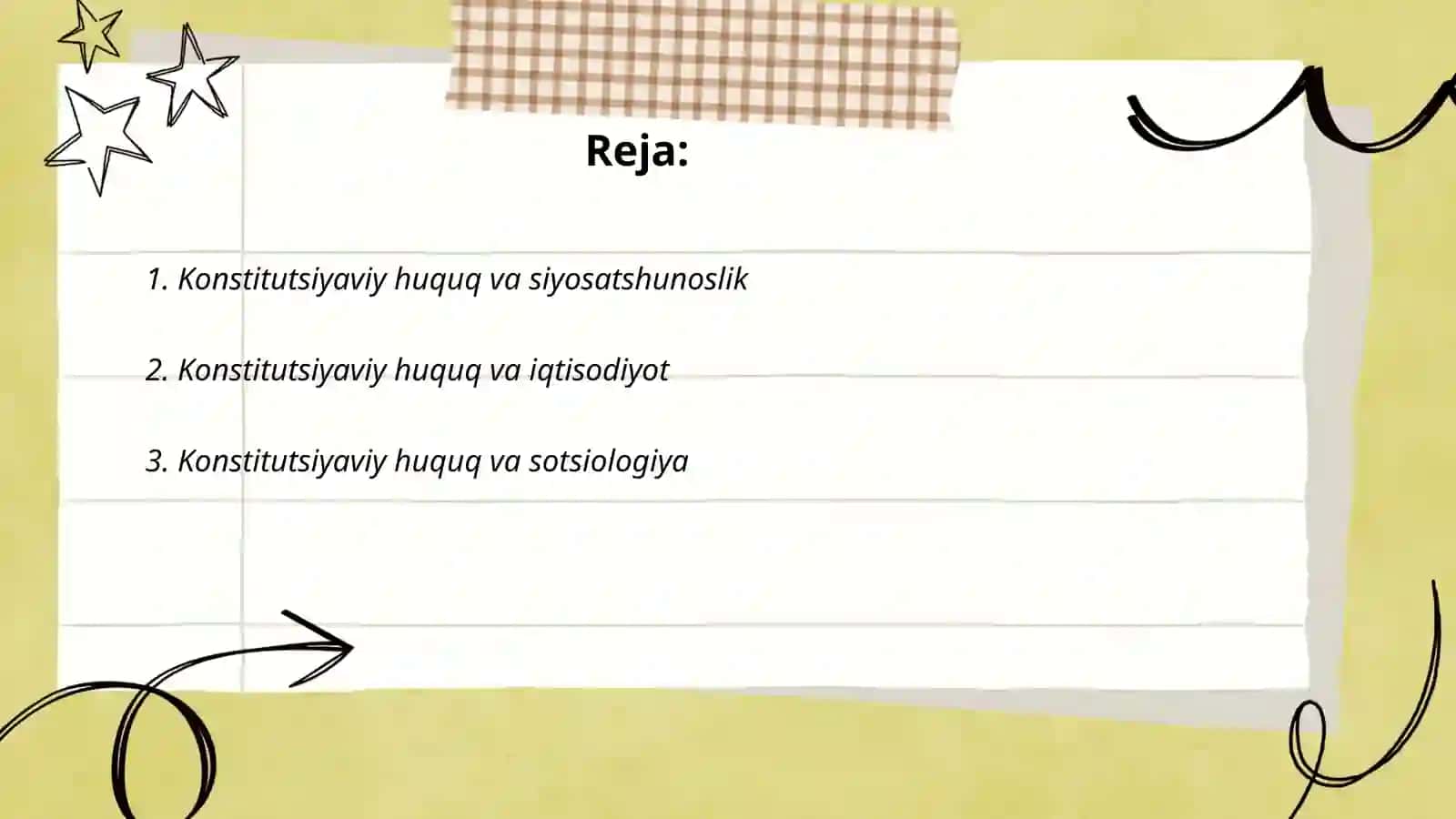 Kanstitutsiyaviy huquq fanining ijtimoiy fanlar bilan o'zaro boģliqligi 2