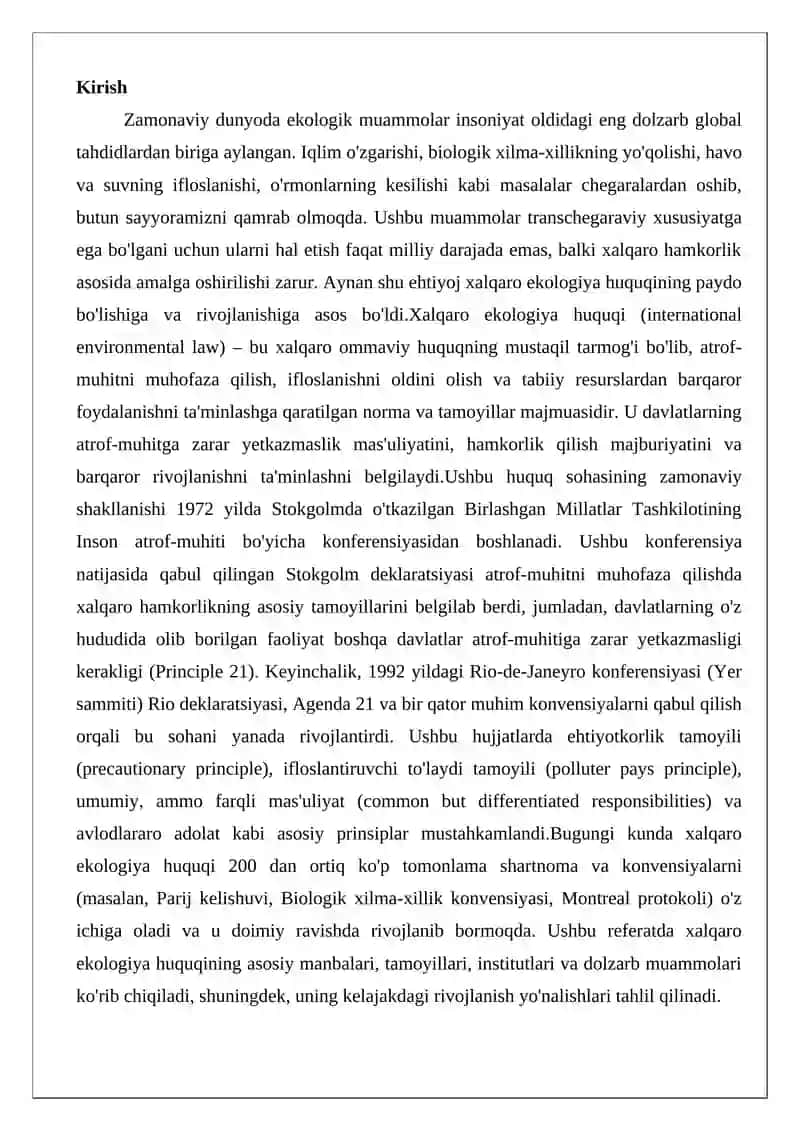 Xalqaro ekologiya huquqi 2
