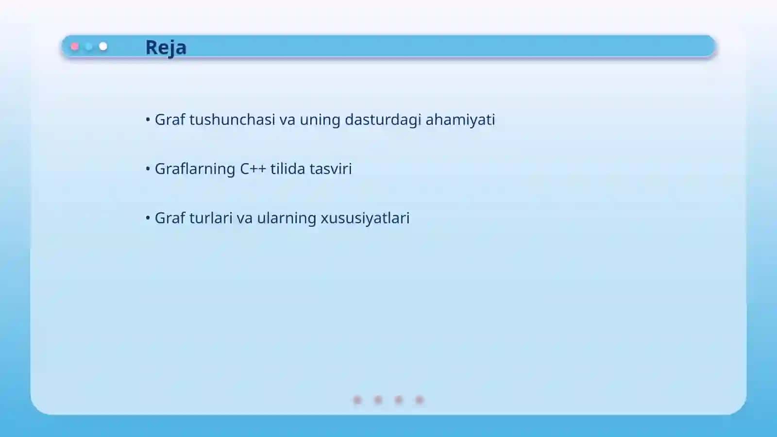 Graf tushunchasi C++ dasturlash tilida 2