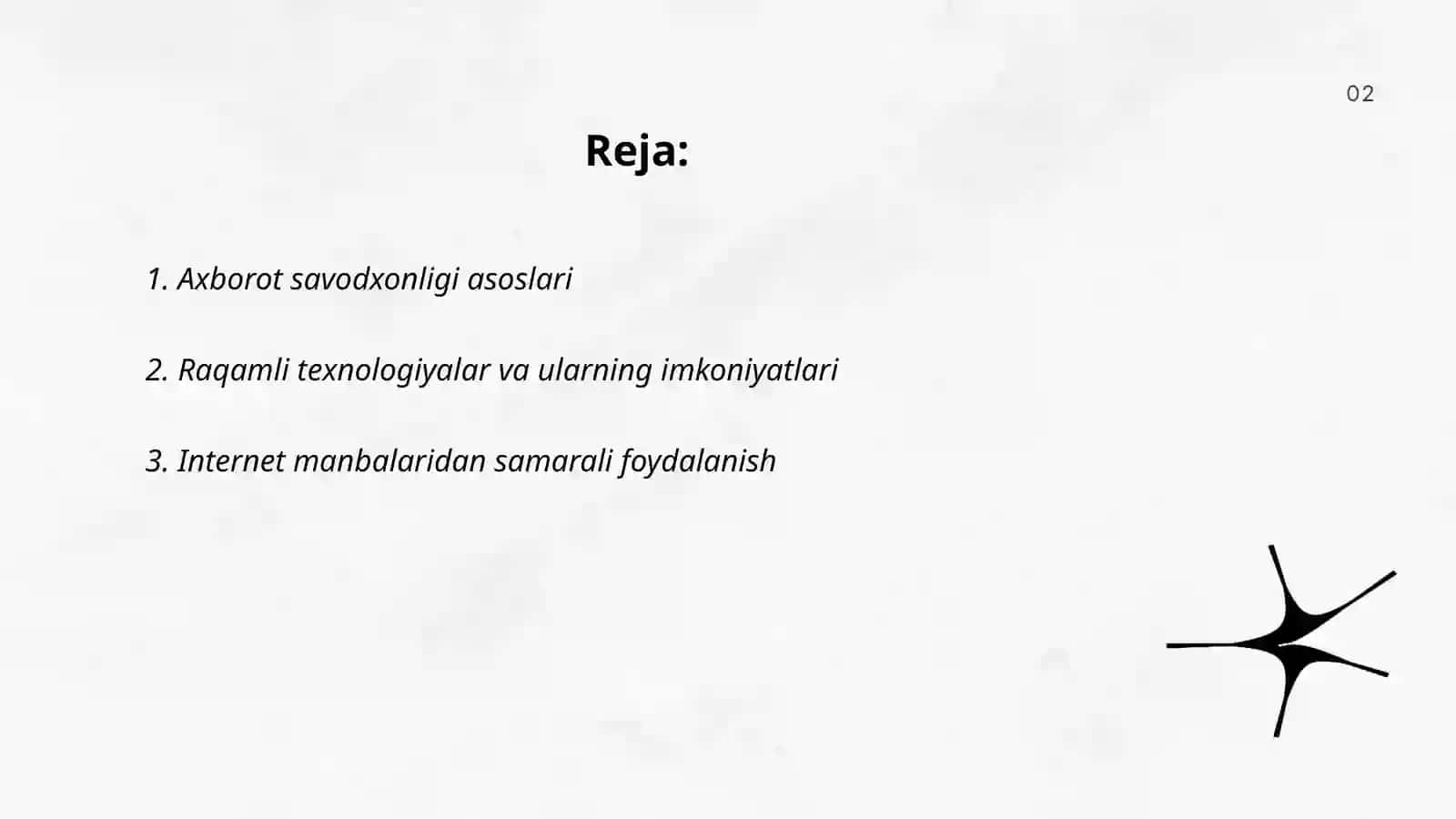 Axborot savodxonligi asoslari 2