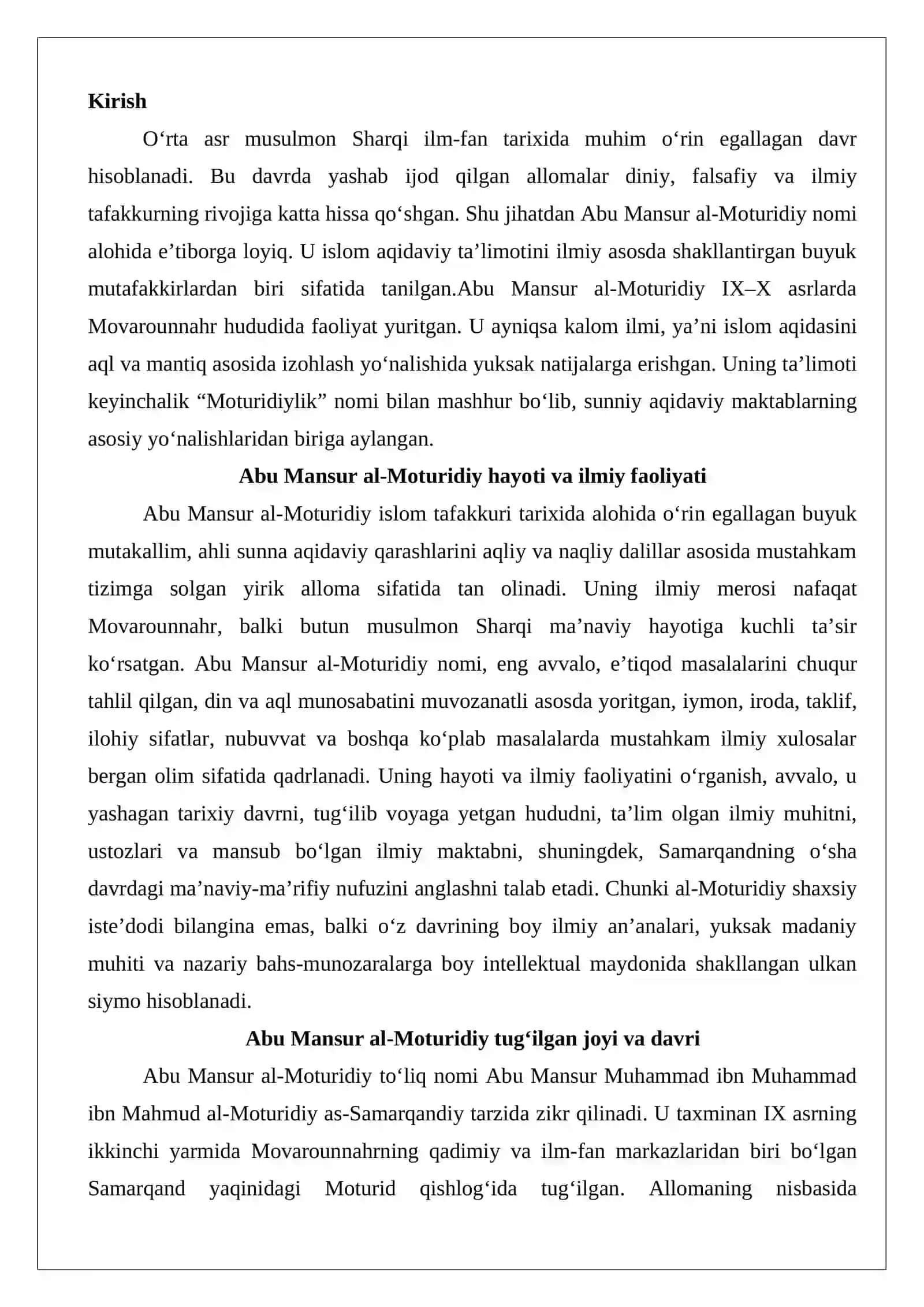 Abu Mansur al-Moturidiy (870–944) 2