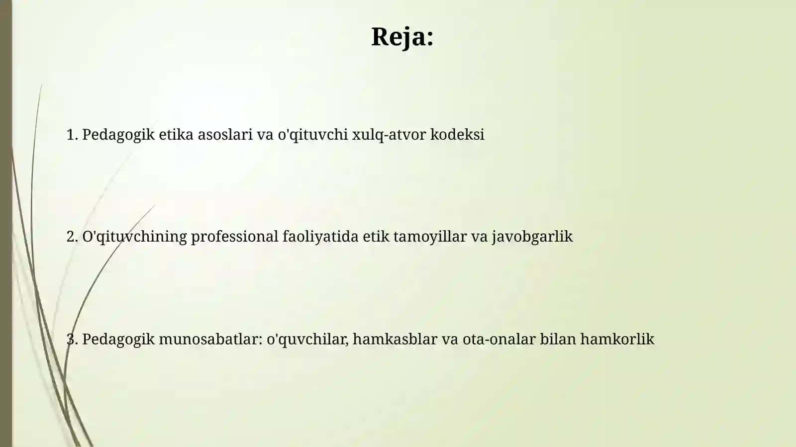 Pedagogik odob. pedagogning muomala odobi 2