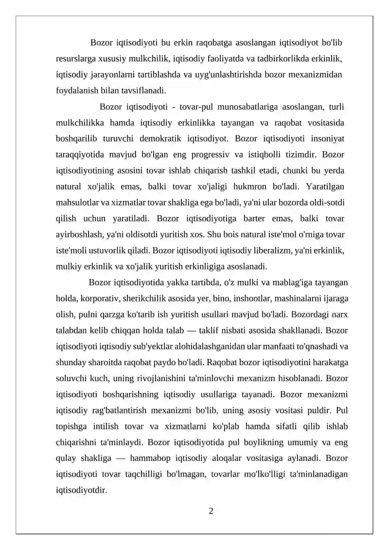 Iqtisodiyotni Tartiblashning Bozor Mexanizmi 2