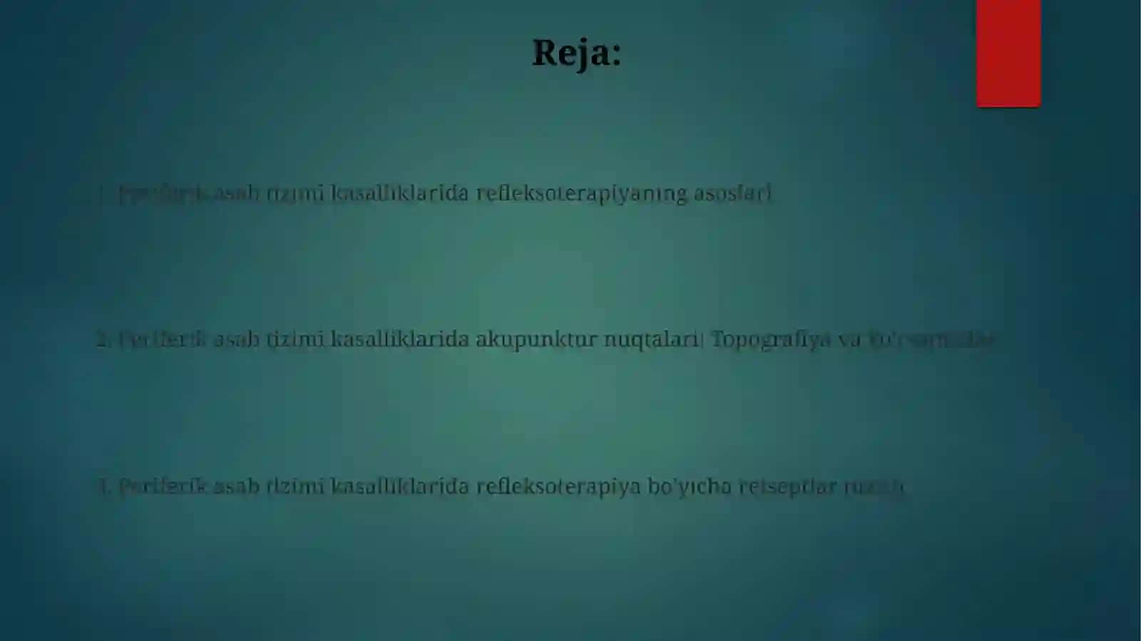 Periferik asab tizimi kasalliklarida refleksoterapiya 2