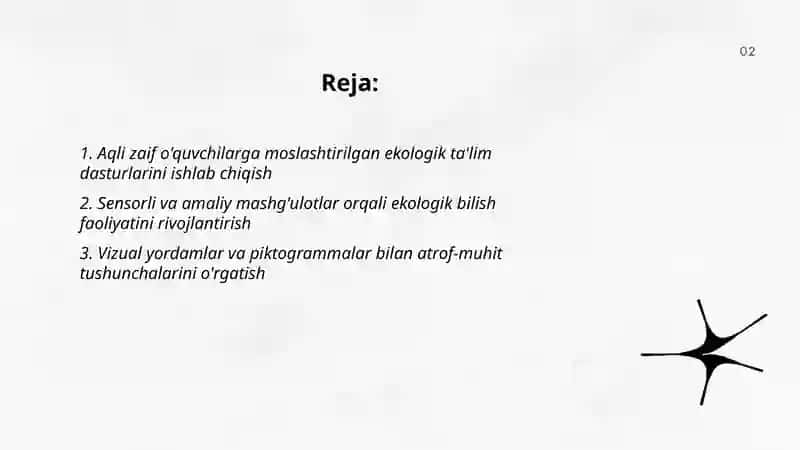 Aqli zaif o'quvchilarga ekologik ta'lim-tarbiya berish orqali bilish faoliyatini rivojlantirish 2