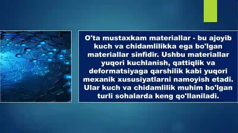 Òta mustaxkam materiallar, xossalari, olish metodikasi va texnologiyasi strukturasi 2