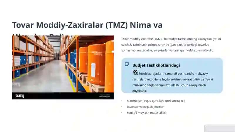 Budjet Tashkilotlarida Tovar Moddiy-Zaxiralar Hisobini Tashkil Etish 2